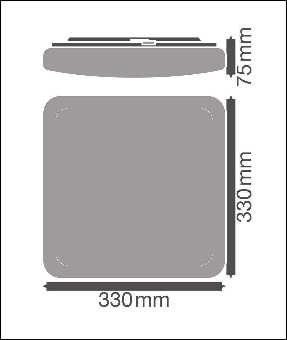 Ledvance SURFACE SQUARE 330 plafonnier applique LED 24W 3000K 2000 lumens IP44 Blanc