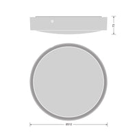 Ledvance LED Bulkhead Rond 300mm 17W IP65 IK10 3000K 4000K Wit Opbouw Wand Plafondlamp