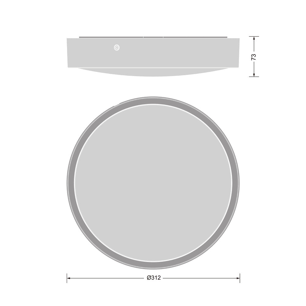 Ledvance LED Bulkhead Rond 300mm 17W IP65 IK10 3000K 4000K Wit Opbouw Wand Plafondlamp