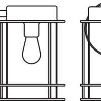 Ledvance ENDURA Classic Post Down E27 buiten wandlamp roestvrij staal glas IP44 220-240V 60W max