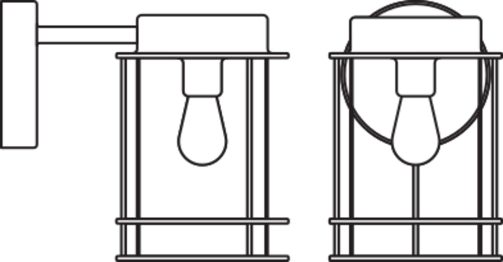 Ledvance ENDURA Classic Post Down E27 buiten wandlamp roestvrij staal glas IP44 220-240V 60W max