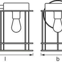 Ledvance ENDURA Classic Post Down E27 buiten wandlamp roestvrij staal glas IP44 220-240V 60W max