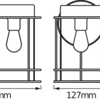 Ledvance ENDURA Classic Post Down E27 buiten wandlamp roestvrij staal glas IP44 220-240V 60W max
