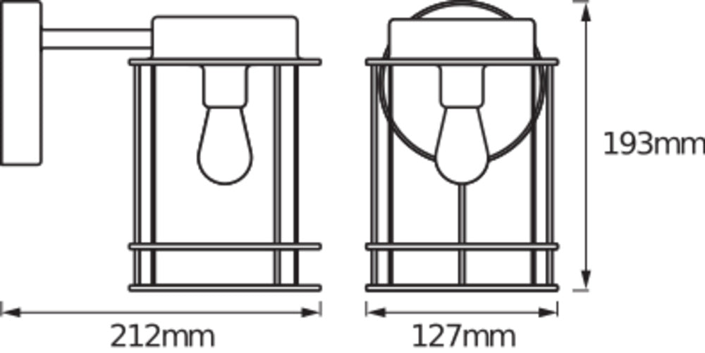 Ledvance ENDURA Classic Post Down E27 buiten wandlamp roestvrij staal glas IP44 220-240V 60W max