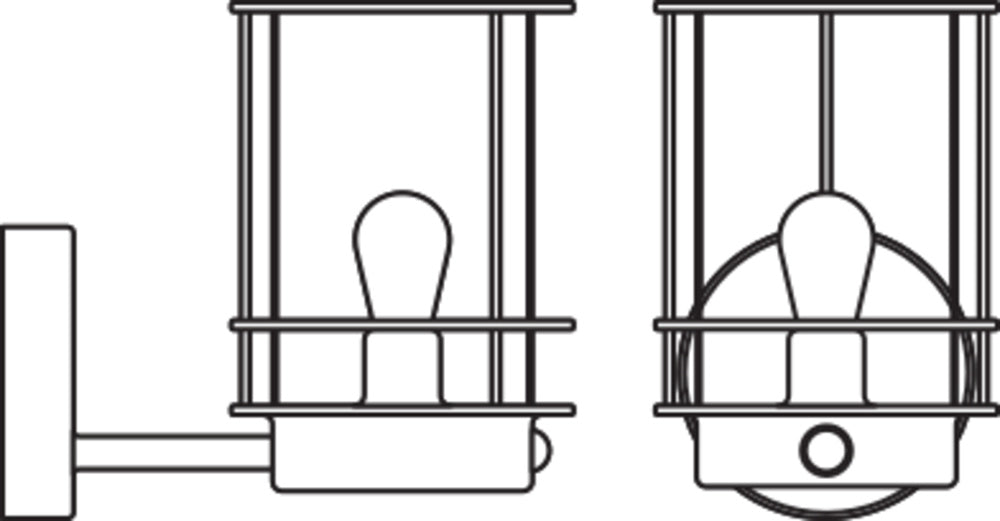 Ledvance ENDURA Classic Post Sensor Up E27 applique murale d'extérieur en acier inoxydable IP44 avec détecteur de mouvement et de lumière