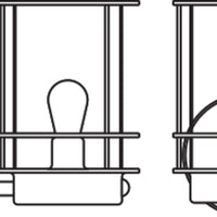 Ledvance ENDURA Classic Post Sensor Up E27 roestvrijstalen buitenwandlamp IP44 met bewegings- en lichtsensor