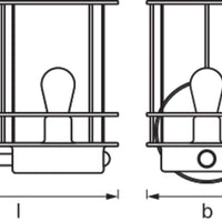 Ledvance ENDURA Classic Post Sensor Up E27 roestvrijstalen buitenwandlamp IP44 met bewegings- en lichtsensor