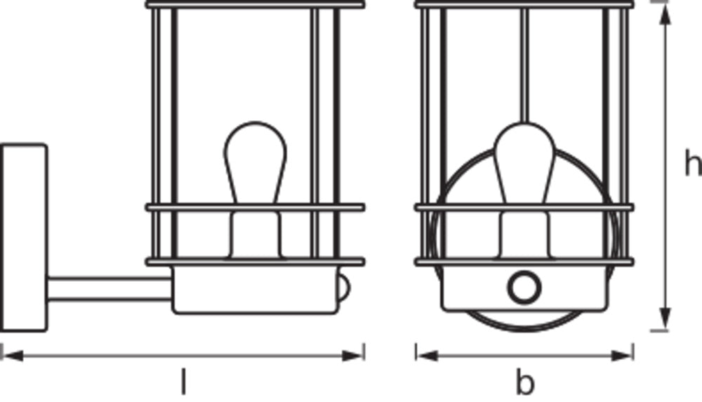 Ledvance ENDURA Classic Post Sensor Up E27 roestvrijstalen buitenwandlamp IP44 met bewegings- en lichtsensor