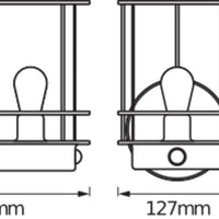 Ledvance ENDURA Classic Post Sensor Up E27 roestvrijstalen buitenwandlamp IP44 met bewegings- en lichtsensor