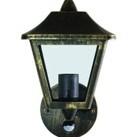 Ledvance ENDURA Classic Tradition Up Sensor Wandlamp E27 Goud Zwart Buiten IP44 Gietaluminium
