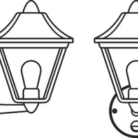 Ledvance ENDURA Classic Tradition Up Sensor Wandlamp E27 Goud Zwart Buiten IP44 Gietaluminium