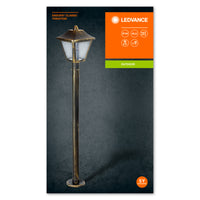 Ledvance ENDURA Classic Tradition lanterne de sol d’extérieur E27 Noir/Or IP44 aluminium 1000mm