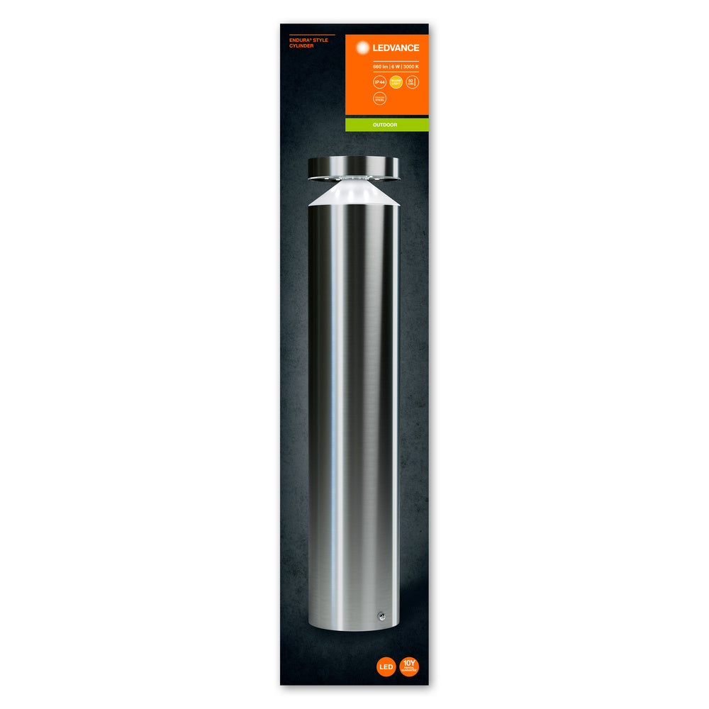Ledvance ENDURA STYLE Cylinder 50cm LED wandlamp 6W 3000K 360 lumen Roestvrij staal IP44 buitenopbouw