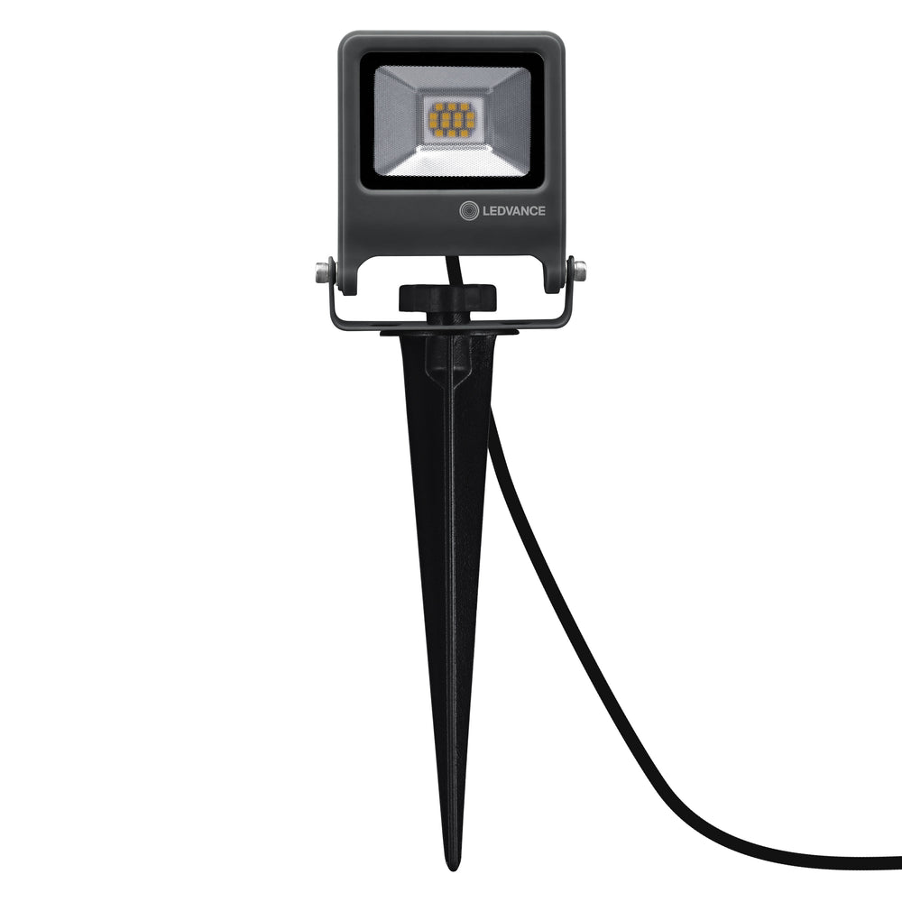 Ledvance ENDURA Garden Flood Spike LED Buitenlamp 10W 3000K 800 lumen IP65 Donkergrijs