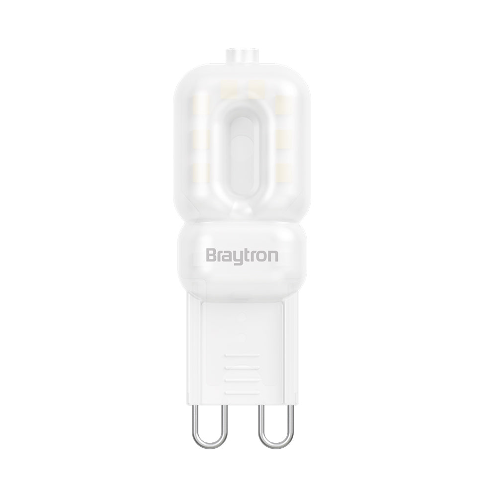 Braytron LED G9 capsule, 3W dimmable, 3000K blanc chaud, 260 lumens, angle de faisceau de 240°, 220-240V