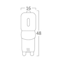 Braytron LED G9 capsule, 3W dimmable, 3000K blanc chaud, 260 lumens, angle de faisceau de 240°, 220-240V