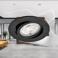 Braytron 7W dimbare LED-spotlight, 630 lumen, 3IN1 kleurtemperatuur, zwart, CRI >80, IP20