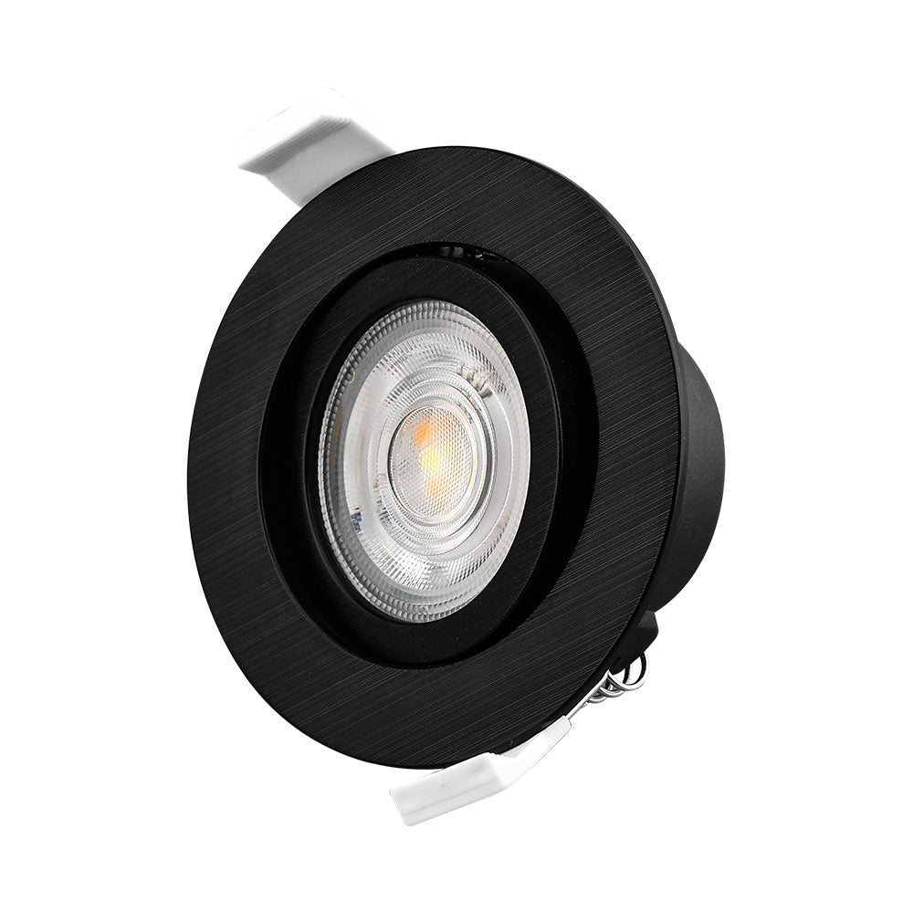 Braytron 7W dimbare LED-spotlight, 630 lumen, 3IN1 kleurtemperatuur, zwart, CRI >80, IP20