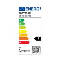 Braytron 7W dimbare LED-spotlight, 630 lumen, 3IN1 kleurtemperatuur, zwart, CRI >80, IP20