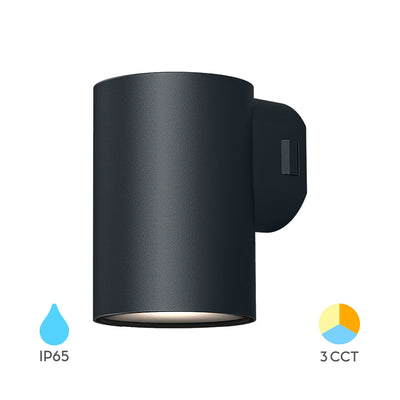 Applique murale extérieure LED Braytron 9W 900 lumen IP65 gris angle de faisceau 38°