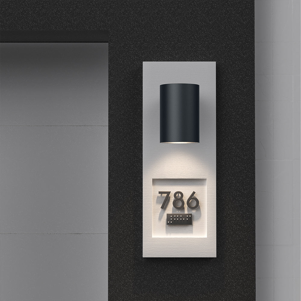 Applique murale extérieure LED Braytron 9W 900 lumen IP65 gris angle de faisceau 38°
