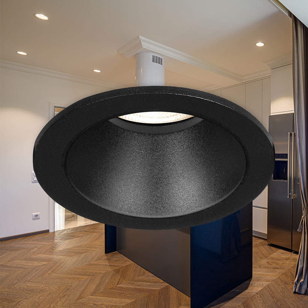 Braytron indoor spotlight, MR16 fitting, 35W, zwart aluminium, 85mm diameter