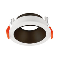 Braytron GU10 inbouw LED spot, 35W max, IP20, rond aluminium Wit-Zwart, 85mm uitsparing 70mm