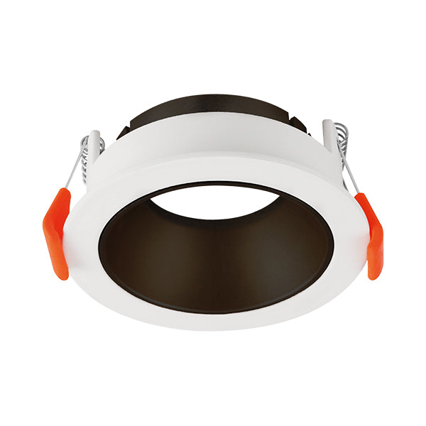 Braytron GU10 inbouw LED spot, 35W max, IP20, rond aluminium Wit-Zwart, 85mm uitsparing 70mm