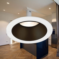 Braytron GU10 inbouw LED spot, 35W max, IP20, rond aluminium Wit-Zwart, 85mm uitsparing 70mm