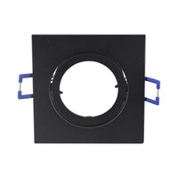 Spot LED encastré Braytron GU10 carré 82x82mm Aluminium noir IP20 35W max découpe 70mm