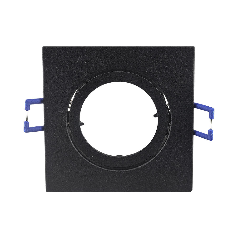 Spot LED encastré Braytron GU10 carré 82x82mm Aluminium noir IP20 35W max découpe 70mm