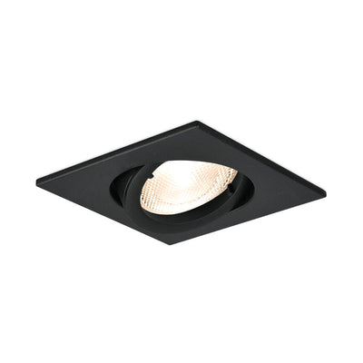 Braytron GU10 inbouw LED spot vierkant 82x82mm Zwart aluminium IP20 35W max zaagmaat 70mm