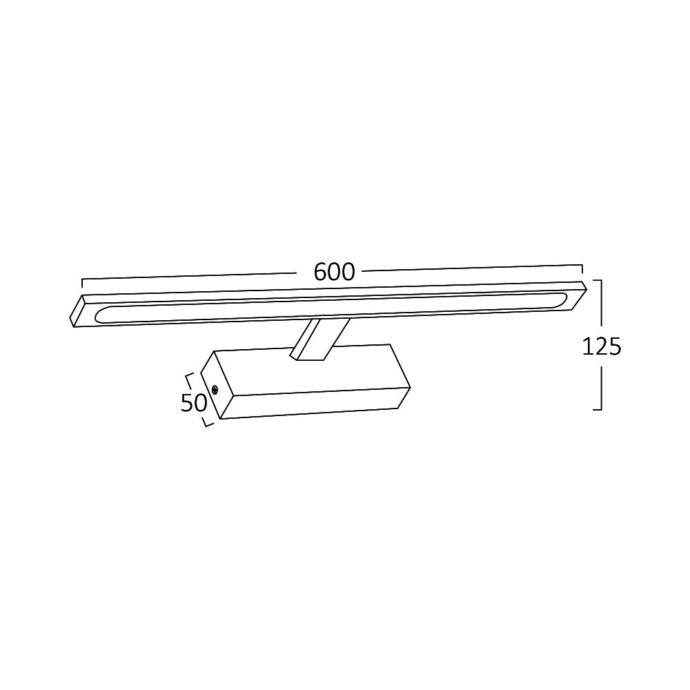 Braytron LED spiegel lamp 12W Zwart 600mm 3-in-1 CCT 220-240V IP44 900 lumen Aluminium