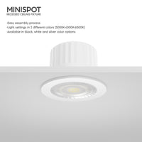 Projecteur LED Braytron 3W 3000K 210 lumens IP54 >80CRI faisceau 38° non-dimmable 220-240V blanc chaud