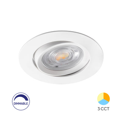 Braytron LED Spot 7W 220-240V 3-in-1 CCT Dimbaar Rond Wit IP20 630 lumen 38° Bundel