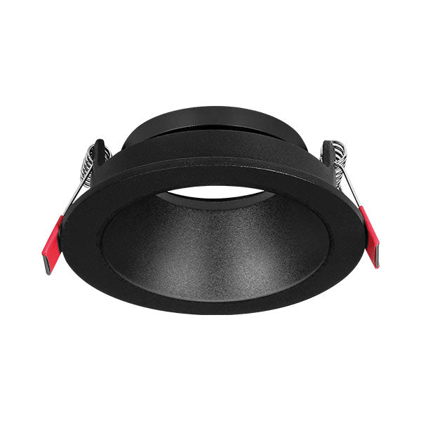 Braytron LED spotarmatuur, MR16 fitting, 35W max, IP20 Zwart aluminium rond inbouw 85mm zaagmaat 70mm