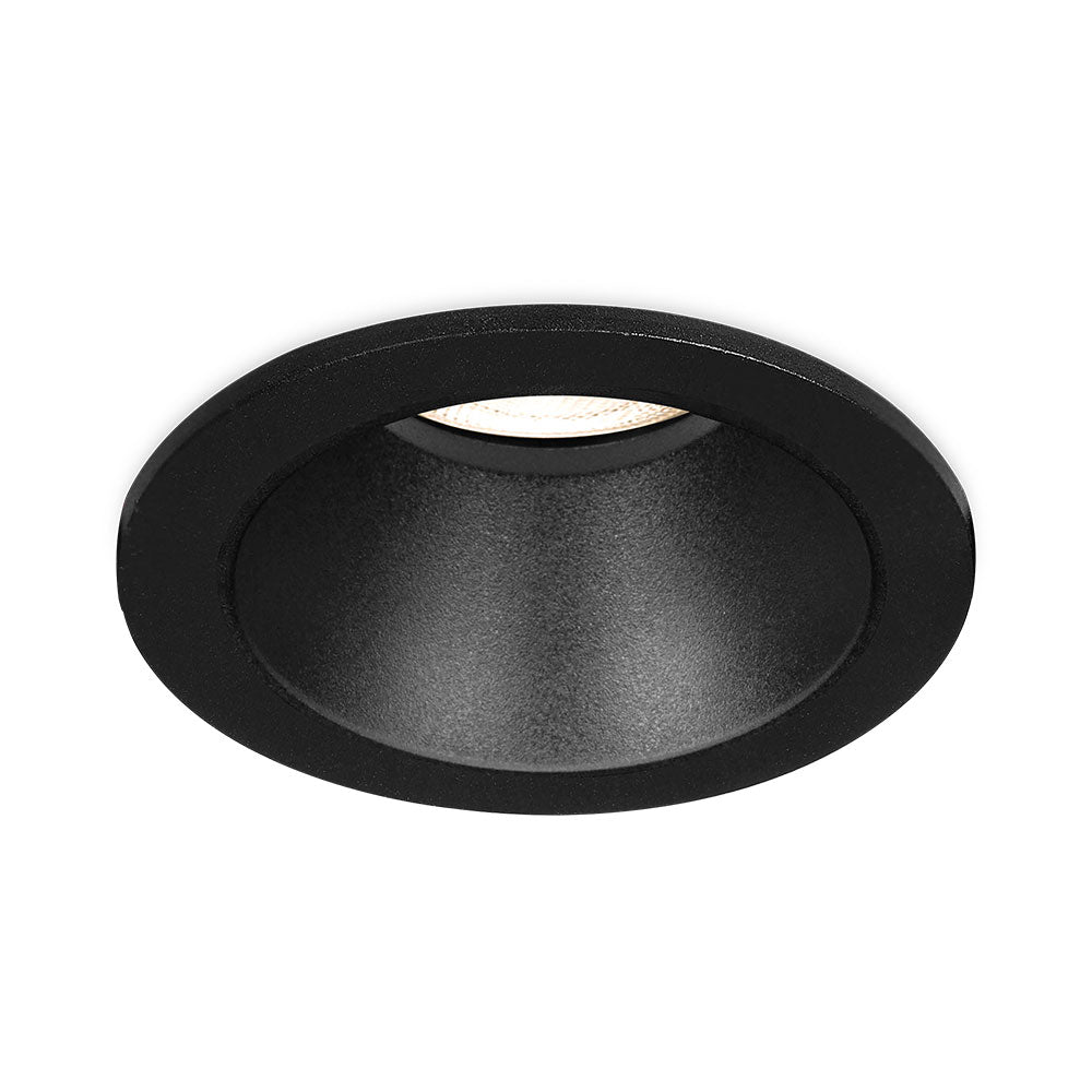 Braytron LED spotarmatuur, MR16 fitting, 35W max, IP20 Zwart aluminium rond inbouw 85mm zaagmaat 70mm