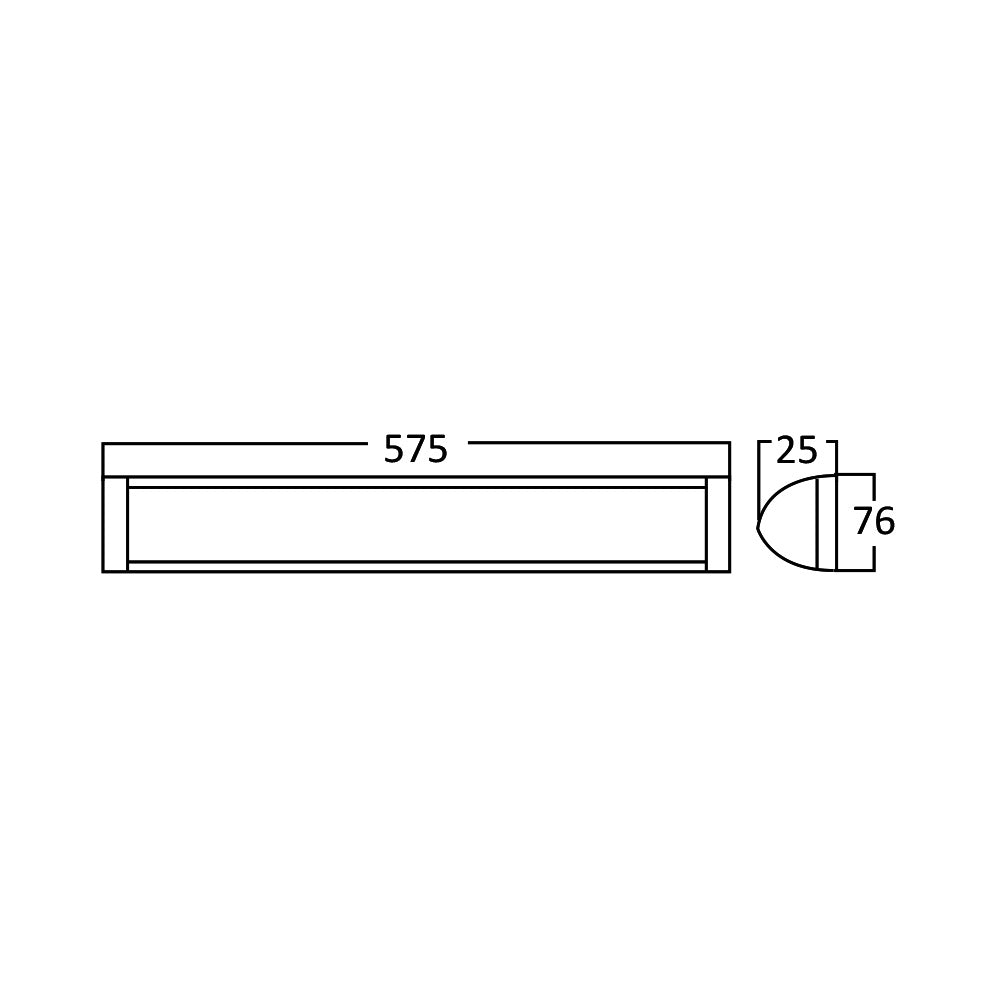 Applique murale LED Braytron 18W 4000K 1800 lumens IP40 Blanc 575mm éclairage intérieur en réglette