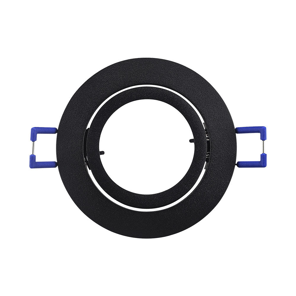 Spot encastré rond LED Braytron, Aluminium noir, Douille MR16, 35W max, Éclairage intérieur IP20