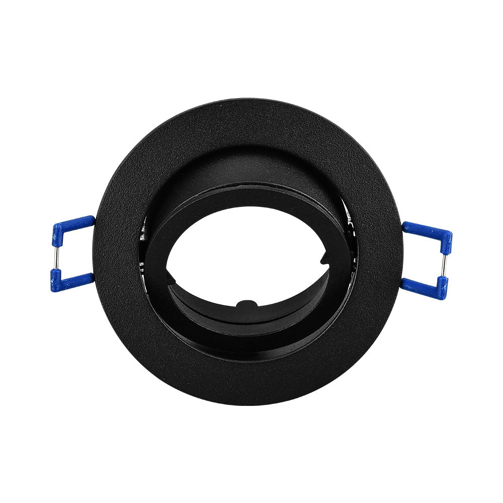 Spot encastré rond LED Braytron, Aluminium noir, Douille MR16, 35W max, Éclairage intérieur IP20