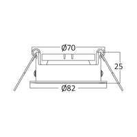 Spot encastré rond LED Braytron, Aluminium noir, Douille MR16, 35W max, Éclairage intérieur IP20
