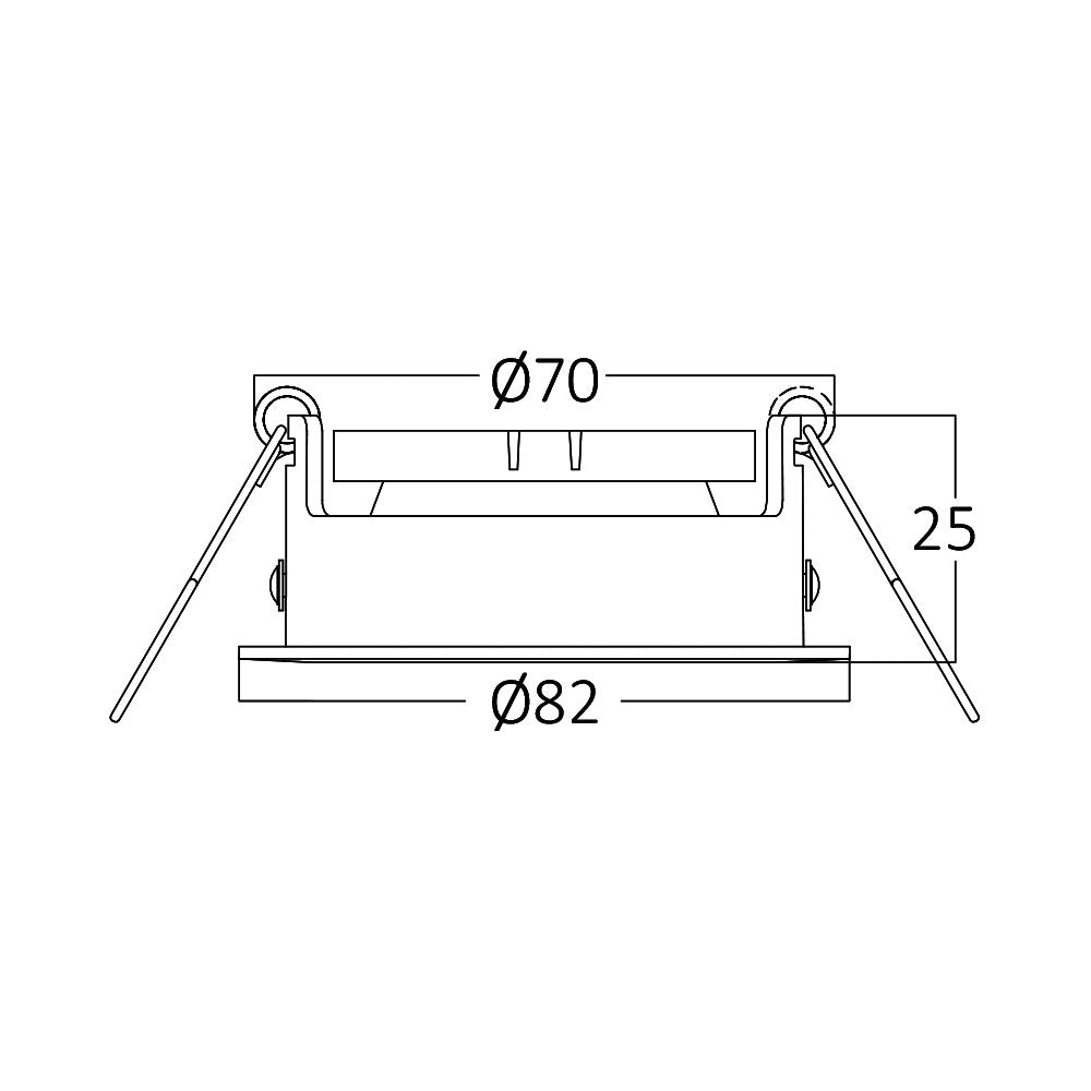 Spot encastré rond LED Braytron, Aluminium noir, Douille MR16, 35W max, Éclairage intérieur IP20