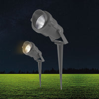 Braytron 9W lumière à piquet extérieure, IP65, LED, ambre, angle de faisceau de 60°, corps en aluminium