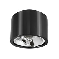 Plafonnier LED Spectrum CHLOE noir rond GU10 AR111 sans ampoule LED pour un design moderne et une installation facile