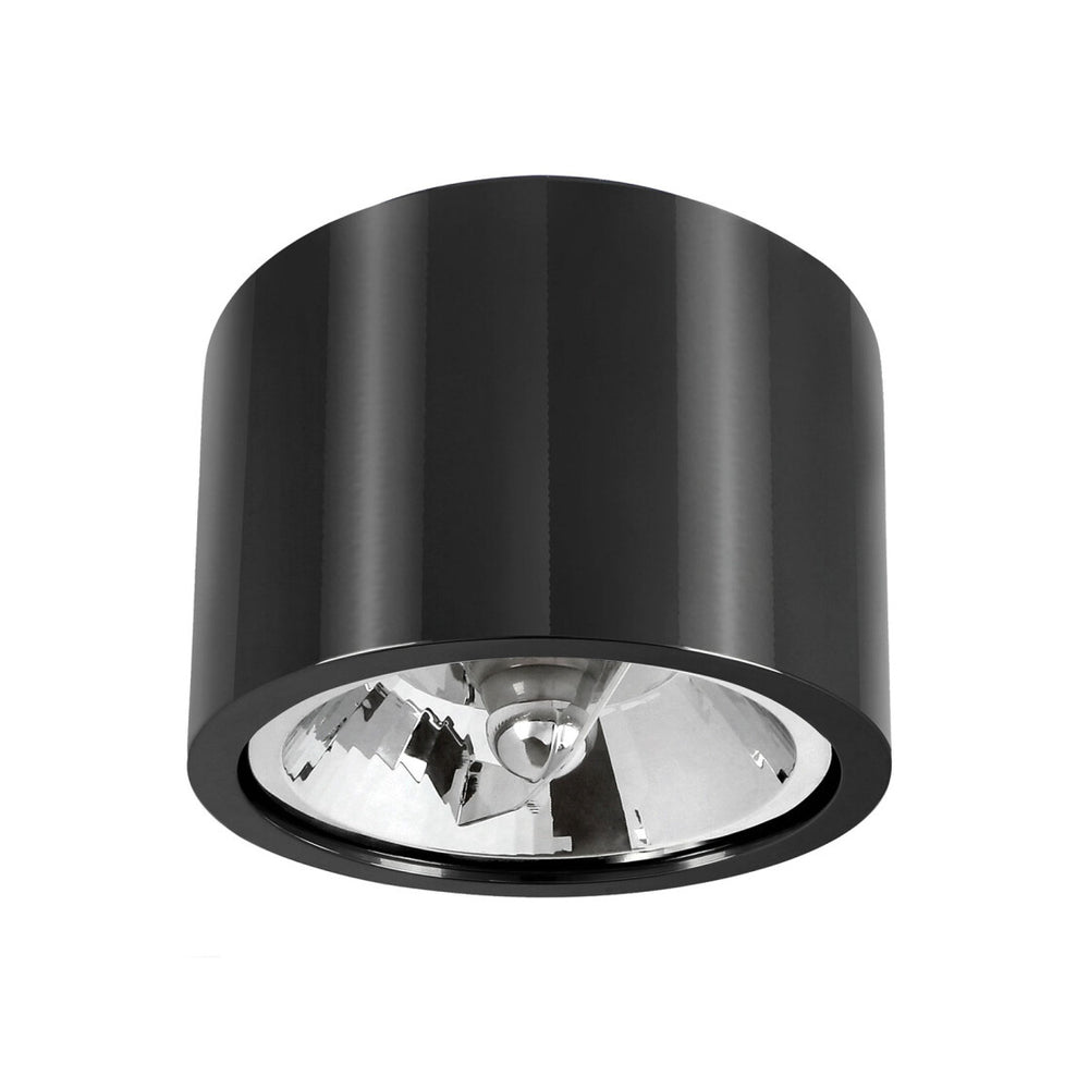 Plafonnier LED Spectrum CHLOE noir rond GU10 AR111 sans ampoule LED pour un design moderne et une installation facile