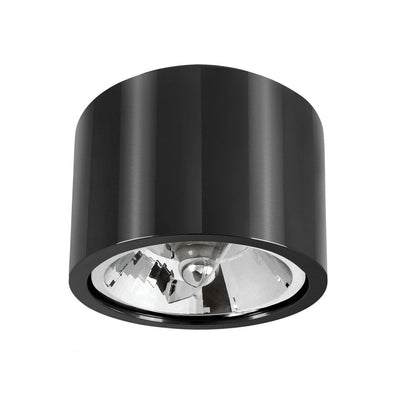 Plafonnier LED Spectrum CHLOE noir rond GU10 AR111 sans ampoule LED pour un design moderne et une installation facile