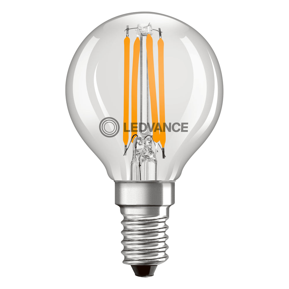 Klassieke LED E14 filamentlamp helder 4W 470 lumen 2700K zeer warm wit vervangt 40W