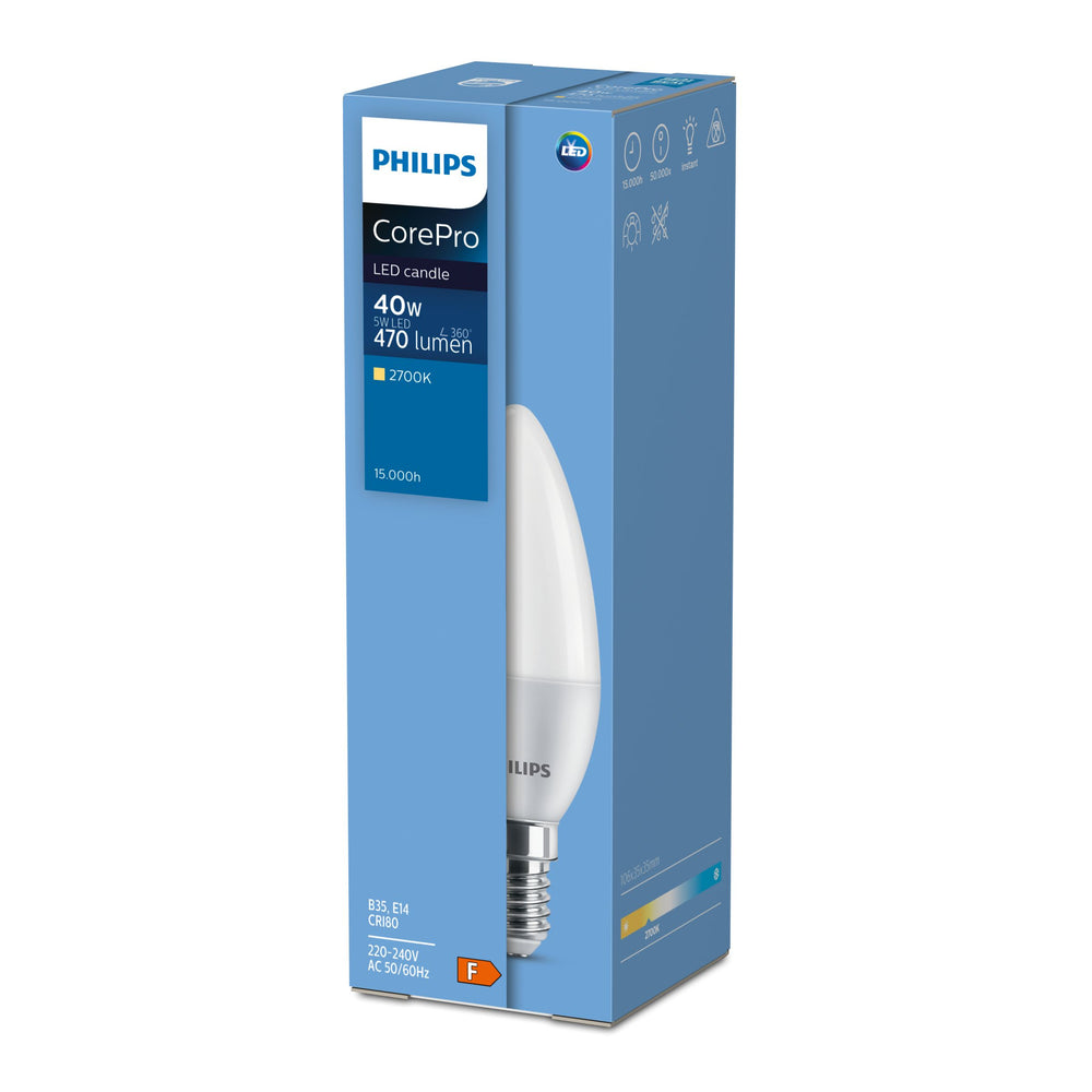 Philips CorePro Ampoule LED 4.5W E27 3000K 470 lumens A60 Mat Non-variable 220-240V 15000h