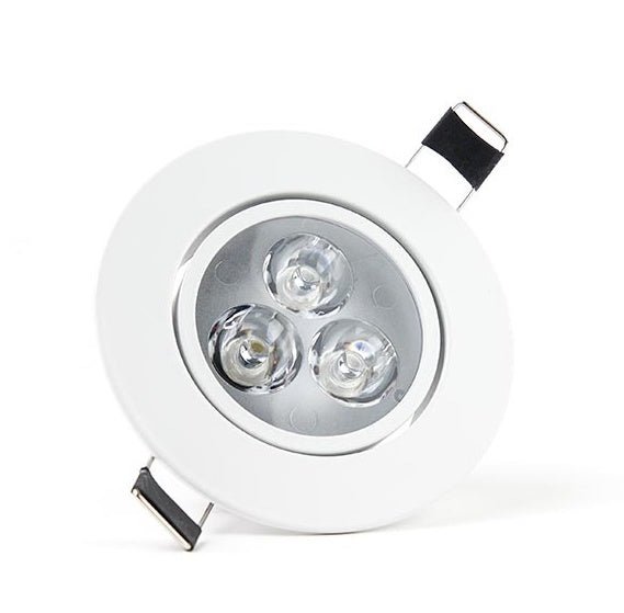 Spot encastré LED 3W dimmable avec lumière blanche 4000K, remplace 25W, inclinable