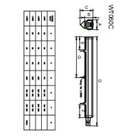 Philips WT060C réglette LED étanche 46W 6500K 5600 lumens 1500mm IP66 IK08 polycarbonate opale